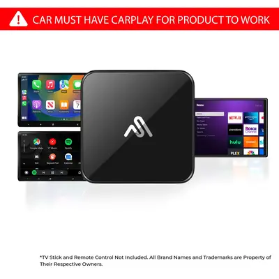 AutoSky TV Adapter & Wireless CarPlay/Android Auto - Adapter which allows TV Sticks on your vehicle's infotainment system