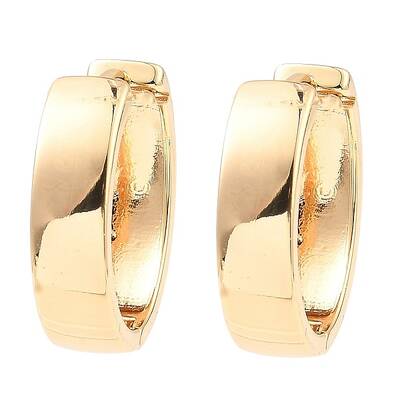 Brass Thick Hoop Earrings