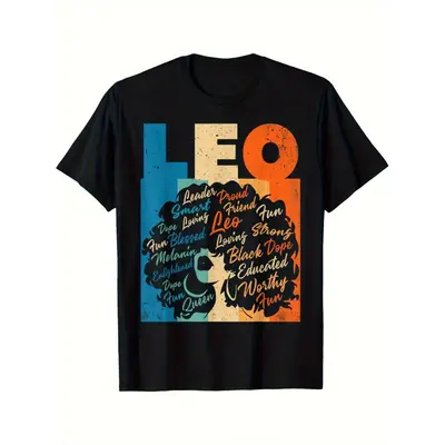 Women's Leo T-Shirt - Black casual, eye-catching \