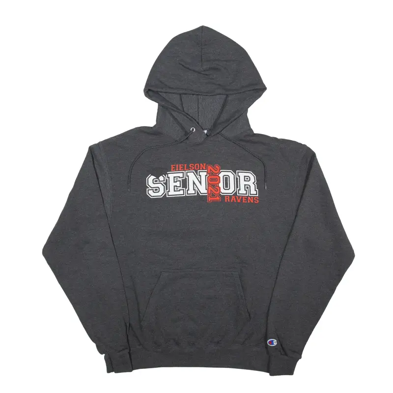 CHAMPION Eielson Ravens 2021 USA Hoodie Grey Pullover Mens M