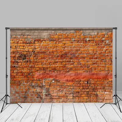 Shabby Rural Red Brick Wall Photography Backdrop - Aperturee