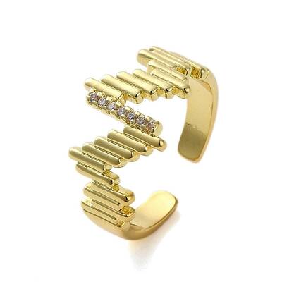 Brass with Cubic Zirconia Rings