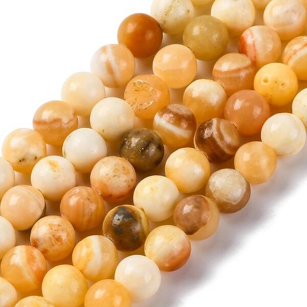 Natural Yellow Jade Beads Strands