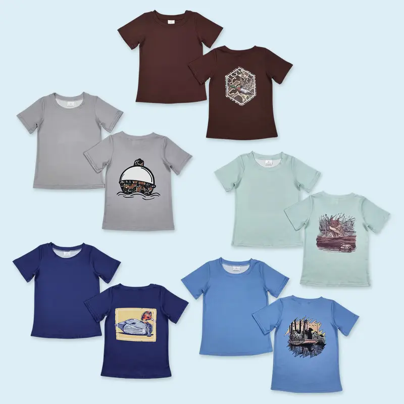 Mallard duck hunting season kids boy short sleeve summer tshirt top