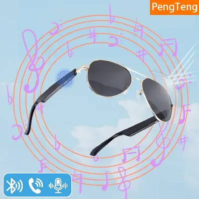 Smart Glasses with Music Atmosphere, Smart Noise Reduction, Voice Calling, Dual Speakers Stereo Sound, Touch Control, Outdoor...