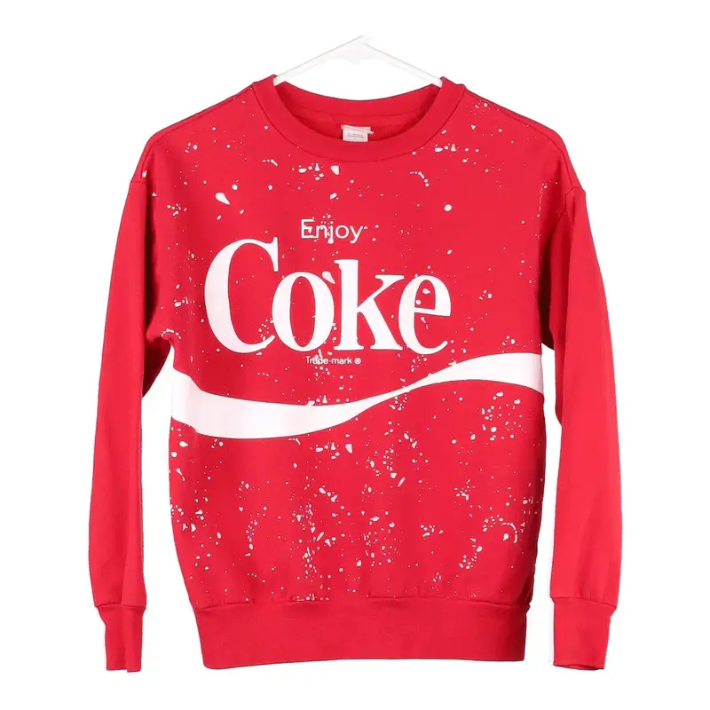 Coca-Cola Sweatshirt - Small Red Cotton