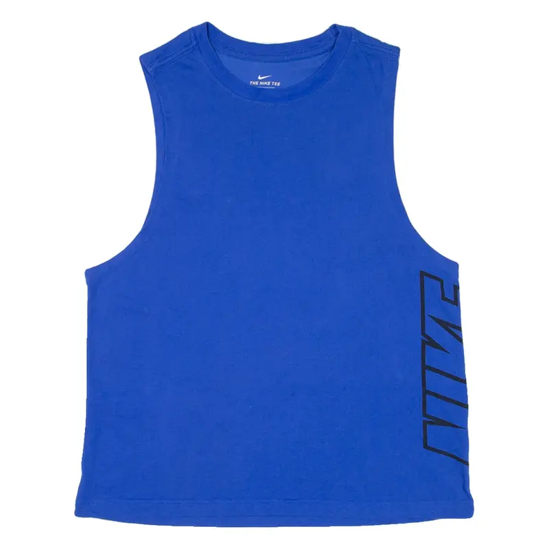 NIKE Mens Vest Blue Sleeveless M