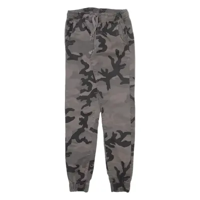 URBAN CLASSICS Camo Jogger Style Mens Trousers Grey Relaxed Tapered W24 L29