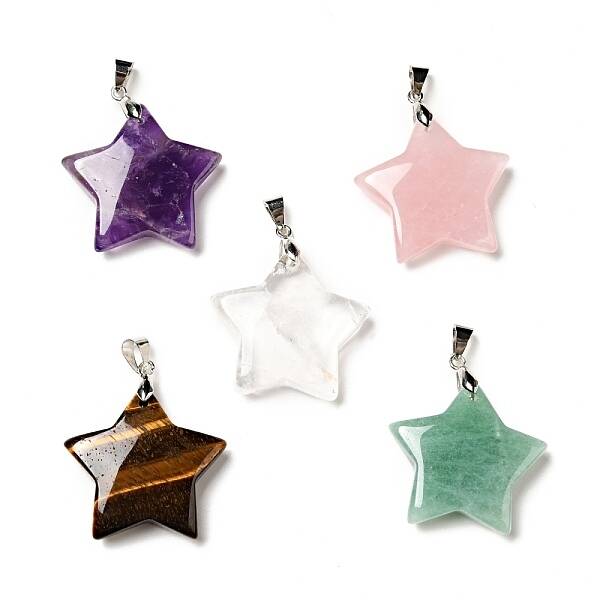 Natural Mixed Gemstone Pendants