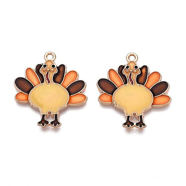 Thanksgiving Day Theme Alloy Enamel Pendants