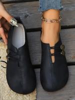 Women's Fashionable Solid Color Slip on Flats, 2025 New Style Casual Soft Comfortable Flat Shoes for Daily Wear, Trending Sho...
