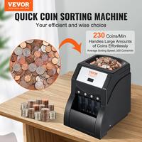 VEVOR USD Coin Sorter, Various specifications, Coin Sorter Machine for USD Coin 1￠ 5￠ 10￠ 25￠, Sorts up to 230 Coins/...