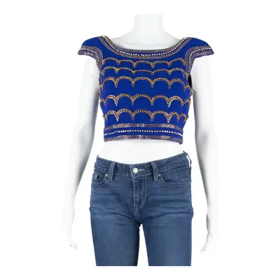 Womens Cropped Top Blue M