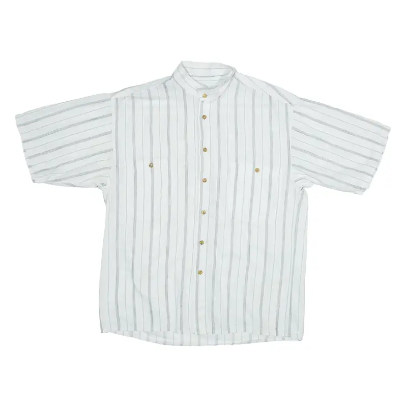 CASA MODA Mens Shirt White Striped M