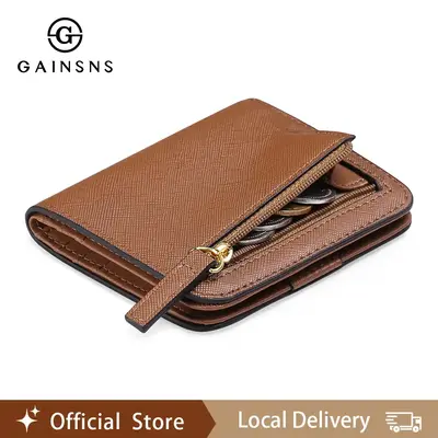 GAINSNS Small Wallets for Women,Fashionable Mini Card Holder, Slim Bifold Credit Card Holder Minimalist Zipper CoinPocket, Ca...