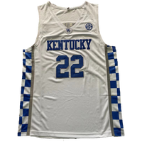 Men's Kentucky College 22 SHAI Basketball Jersey Blue White Embroidery S~XXL top uniform