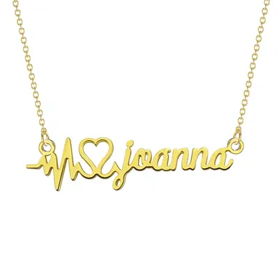 10K Gold Personalized Classic Name Pendant Necklace