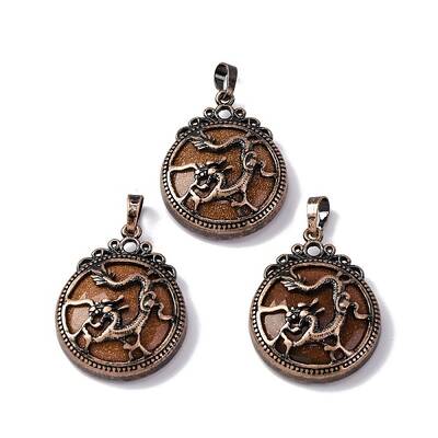 Synthetic Goldstone Pendants