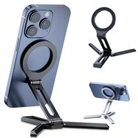 Magnetic Phone Tripod Mount, Magnetic Phone Holder, Portable Phone Holder for iPhone 16 15 14 13 12 Magsafe, Pocket Phone Hol...