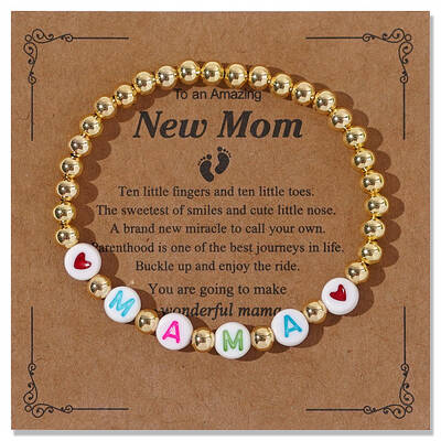 Stylish Mama Brass Stretch Bracelets