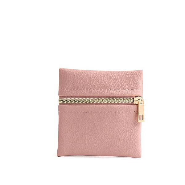 Square PU Leather Jewelry Gift Zipper Bags