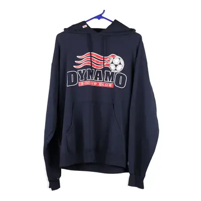 Dynamo Soccer Club Champion Hoodie - Large Navy Cotton Blend