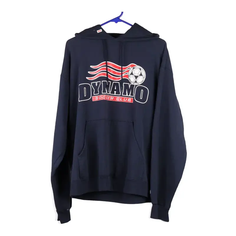 Dynamo Soccer Club Champion Hoodie - Large Navy Cotton Blend