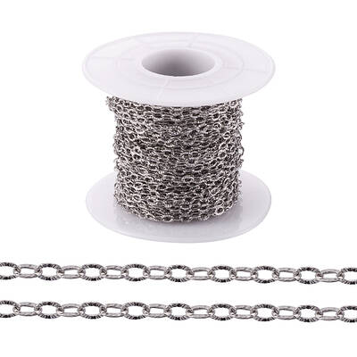 304 Stainless Steel Textured Cable Chains