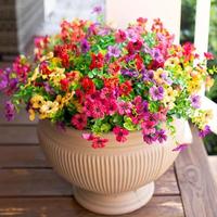 Artificial Flower (12count/set),UV ResistantColorful Fake Flower, Decorative Bouquet forHome Decor Garden Party Decor