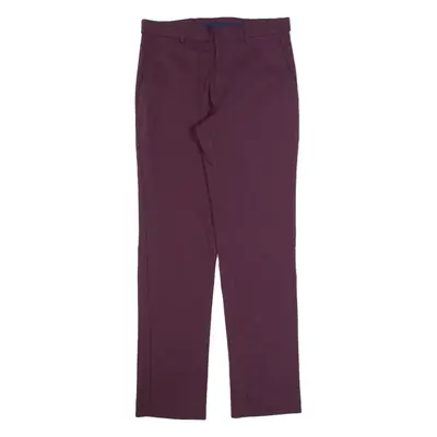 TOMMY HILFIGER Chino Mens Trousers Purple Slim Straight W28 L30
