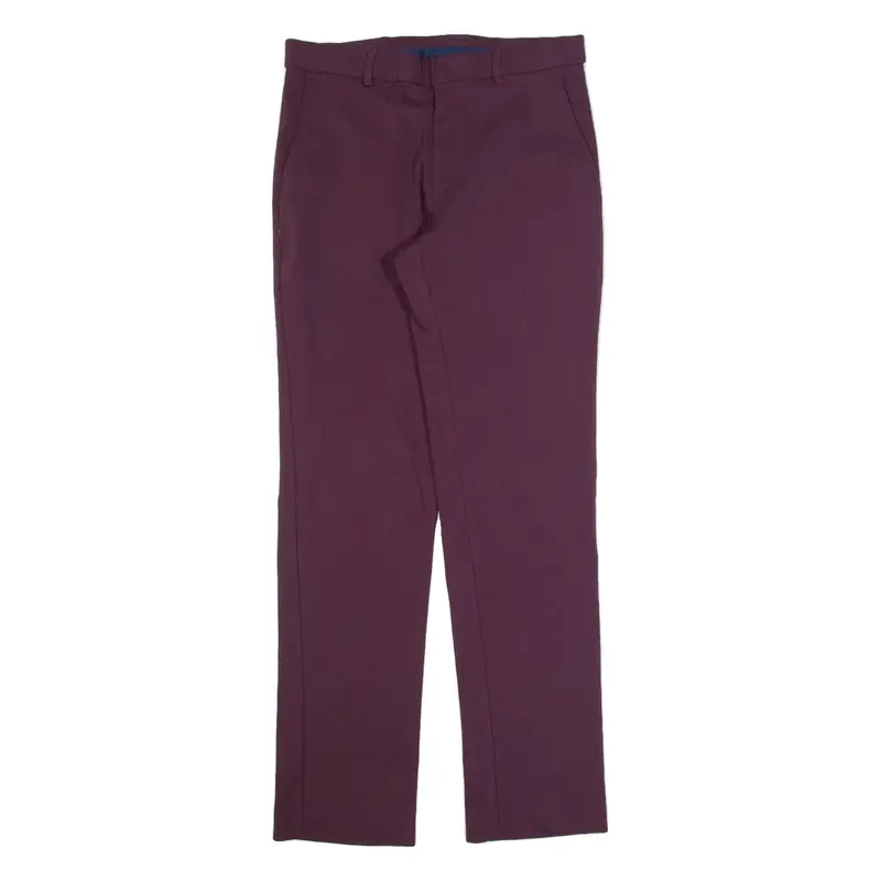 TOMMY HILFIGER Chino Mens Trousers Purple Slim Straight W28 L30