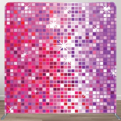 Aperturee Red Purple Gradient Sequin Dance Party Backdrop Cover - Aperturee