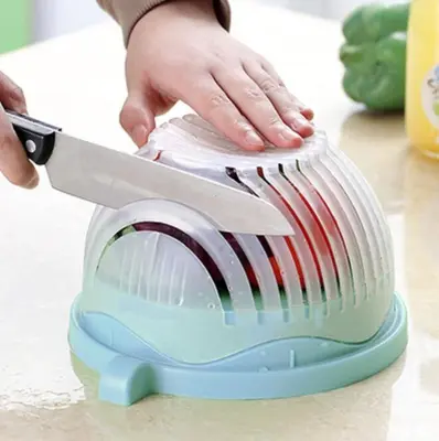 Creative Salad Cutter Fruit and Vegetable Cutter | Color: Blue