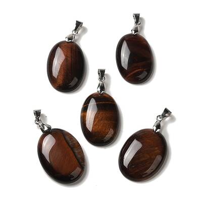 Dyed & Heated Natural Red Tiger Eye Pendants