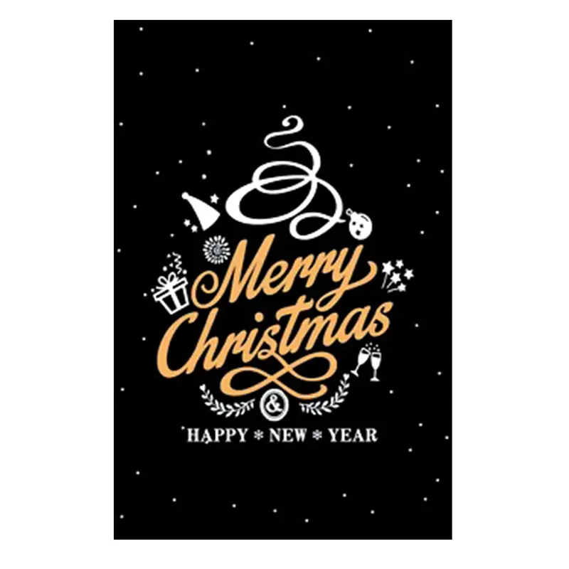 Memory Holiday Card™ - Black-Merry Christmas & New Year