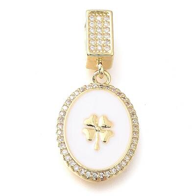 Brass Micro Pave Cubic Zirconia Pendants