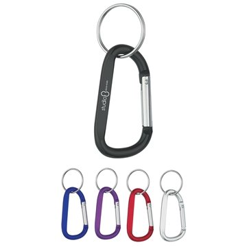 300 Customized 6mm Carabiner With Split Ring - Backpack Compatible