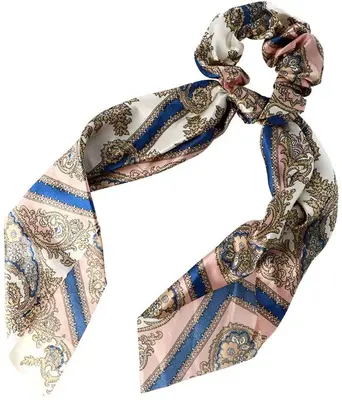 Inca Light Printed Scarf Hair Scrunchie