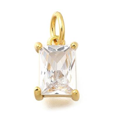 925 Sterling Silver Pave Clear Cubic Zirconia Charms