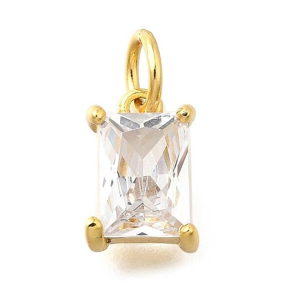 925 Sterling Silver Pave Clear Cubic Zirconia Charms