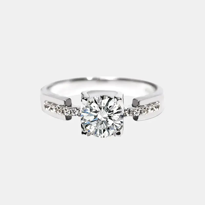 【9】 HERA 1CT Synthetic  Moissanite Ring – Elegant Wedding/Engagement Jewelry for Women, Ideal for Birthday/Valentine's ...
