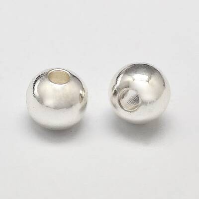Rack Plating Brass Round Spacer Beads