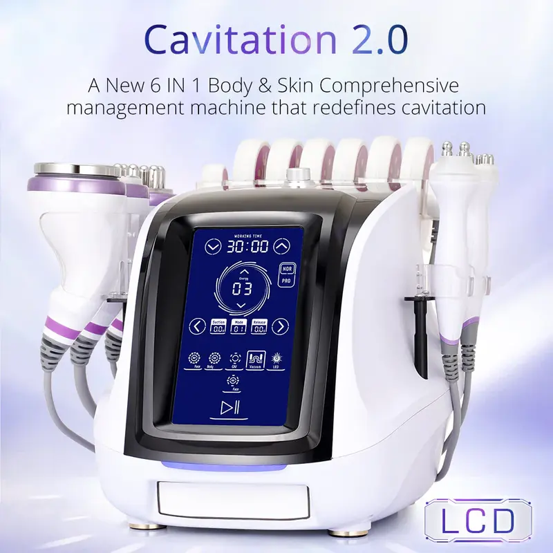 Aristorm 6 In 1 Ultrasonic 40K Cavitation Vacuum RF Body Contouring Skin Care Machine for Spa Salon Studio Home Use | LS-78D1...