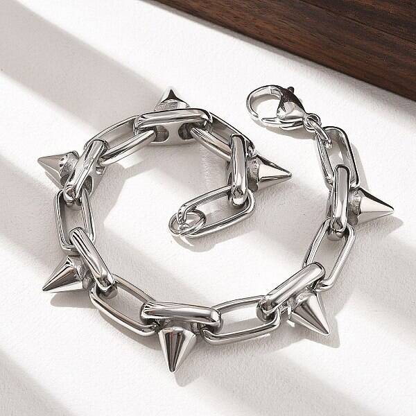 304 Stainless Steel Oval Link Chain Bracelets