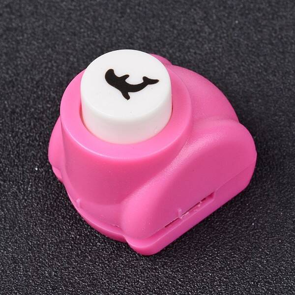 Random Single Color or Random Mixed Color Mini Plastic Craft Paper Punch Sets for Scrapbooking & Paper Crafts