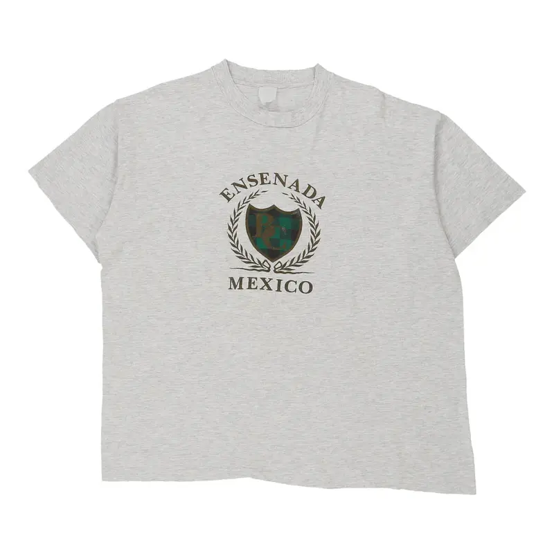 Single Stitch Ensenada Mexico Unbranded Graphic T-Shirt - XL Grey Cotton