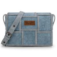 Wrangler Woven Midddle Flap Crossbody Bag for Women Floral Tooled Cross Body Purse bag