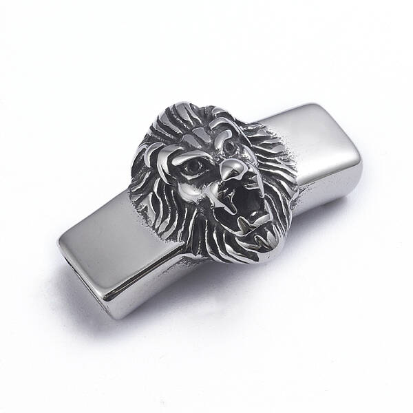 Retro 304 Stainless Steel Slide Charms/Slider Beads
