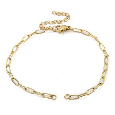 304 Stainless Steel Paperclip Chains Bracelet Making