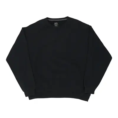 Fruit Of The Loom Sweatshirt - XL Black Cotton Blend